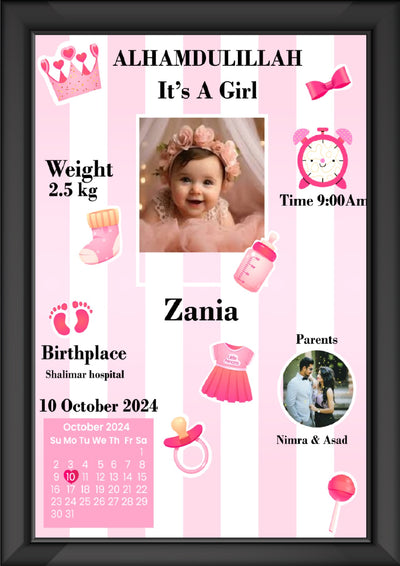 Hi my name is Baby Frame | New Born Gift