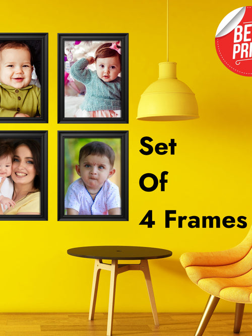 Set of 4 Customize Wooden Frames | Print Your Photos on them.